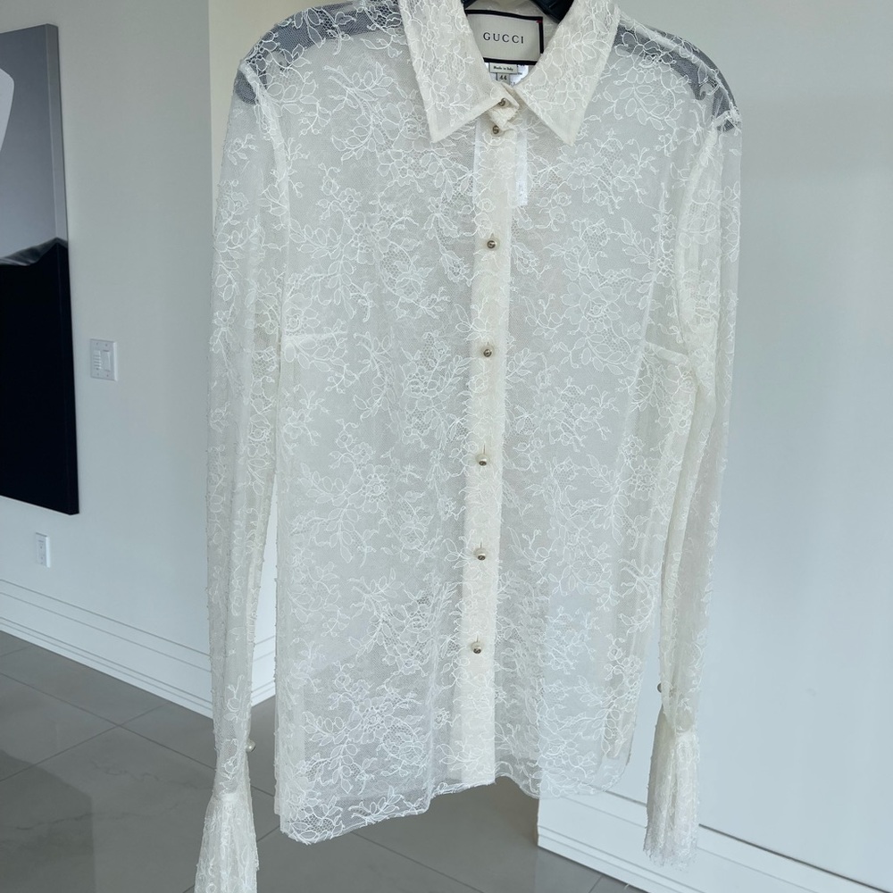 Gucci Ivory Floral Lace Blouse…NWOT - Picture 7 of 14